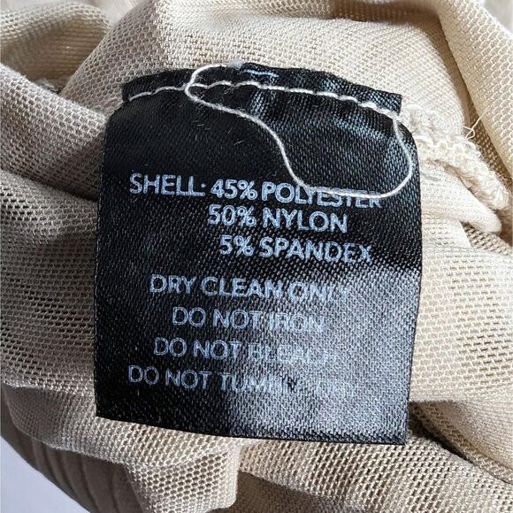 I.am.gia Amina Dress Asymmetrical Plunge Neck Tan Size L - Picture 5 of 7